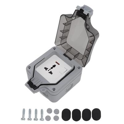 Outdoor IP66 Waterproof Socket Box 16A Weatherproof Outdoor Switch Socket for Balcony Garden Lawn