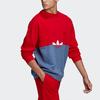 Adidas Originals Trefoil Slice Trf Crew Sweatshirt with Logo Print & Colorblock Design Men Sweatshirt Blue Red GN3448