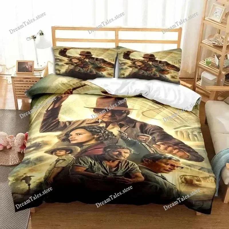 Indiana Jones Le Cadran de la Destinée Ensemble de Literie Élégant Simple Double King Size Chambre d'Enfant Housse de Couette Ensemble Housse de Couette Cadeau741