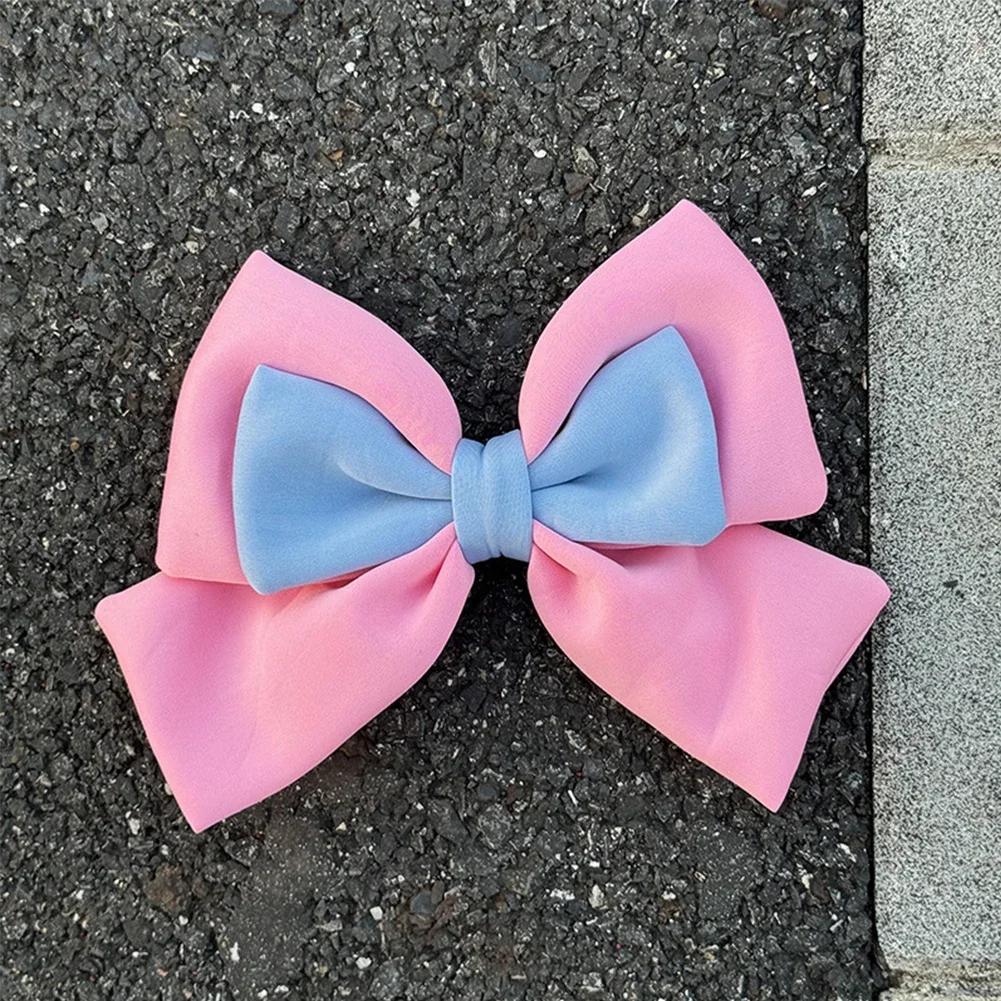 Motorcycle Helmet Decoration 3D Dual-color Bow Electric Bike Helmet Accessories for Car Body Decoration Bowknot For Girl Women