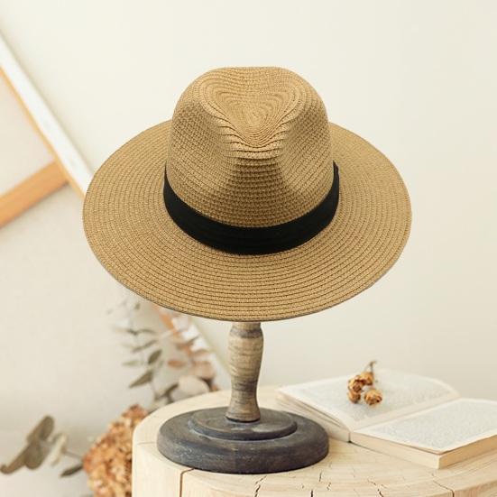 Beach Sun Straw Hat for Women Wide Brim Sun Protection