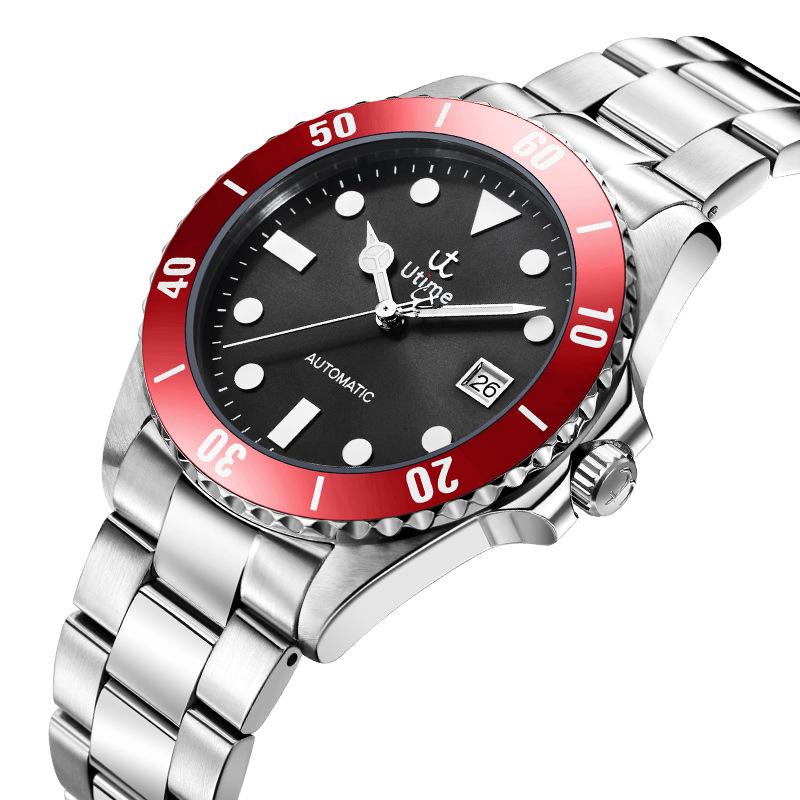 Utime High-End Uhren Mechanische Herren Wasserdichte Uhren Uhren Massivstahlband Uhren