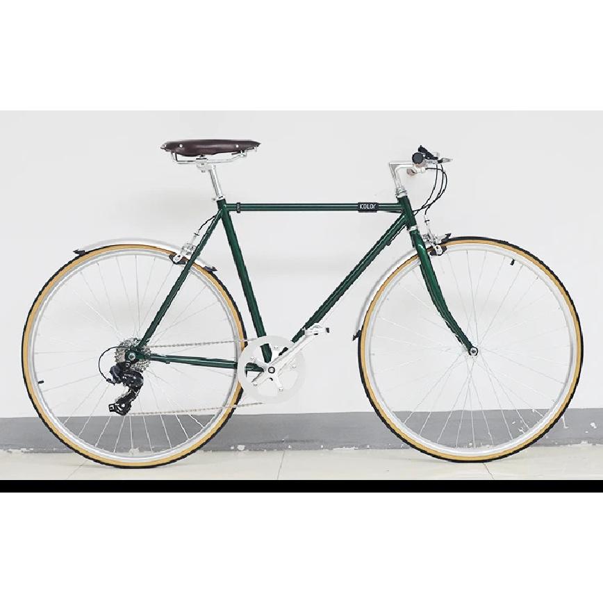 Bicycle Front Rear Fender Retro Fixed Gear Bike 700C Road Bicycle Fender Plastic and Aluminum Liner Fender Silver Black