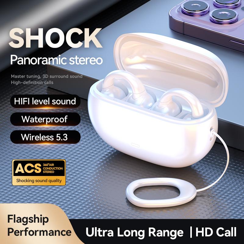 

TWS Bluetooth Earphone Clip Тип навушників Спорт і дозвілля Навушники 5.3 Бездротова гарнітура Водонепроникні навушники Стерео шумозаглушення Спортивні навушники білий