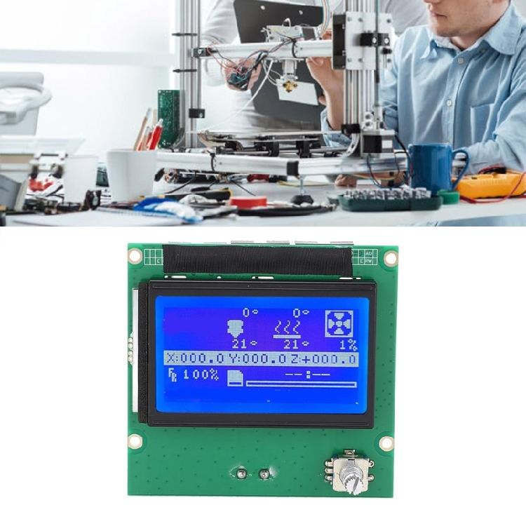 12864 LCD Screen Assembly 3D Printer LCD Display Screen With Control Panel 12864 Blue Screen For 3S 3X 3D Printer