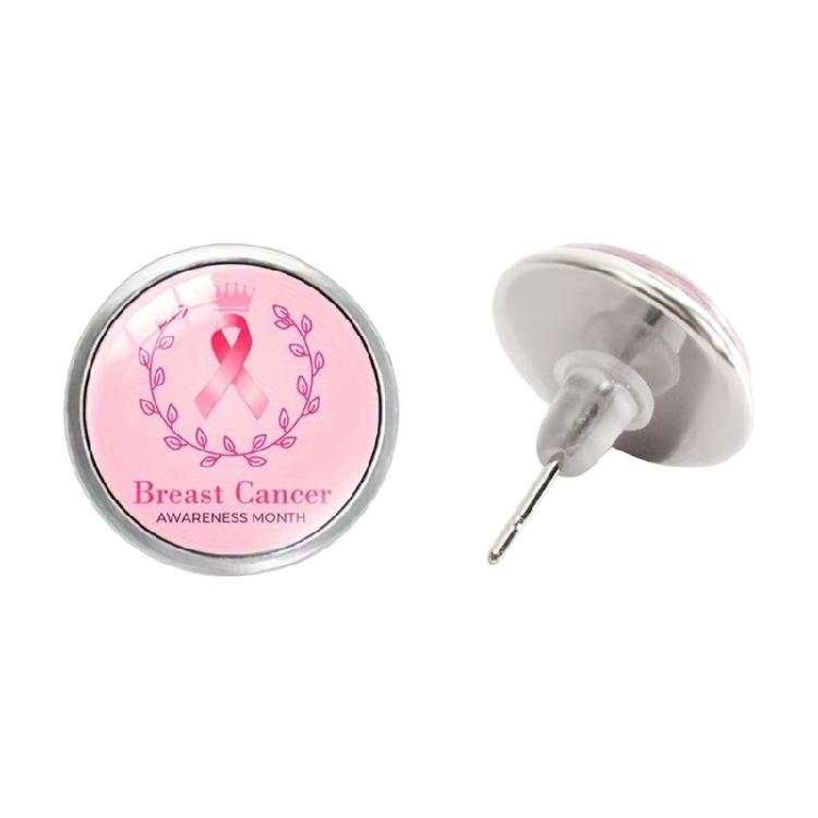 

Contemporary Breast Cancers Awareness Accessory Handmade Studs Earrings For Women Holiday Jewelry Accessories