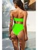 Women's Metal Buckle Bandeau Bandage Bikini - Style 2043
