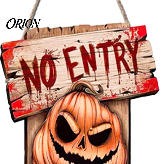 Striking Halloween Visual Effects Decoration Hanging Sign, Festive Party Wooden Decorative Plaque, Easy Modern Room Decorations Hang Decor for Indoor