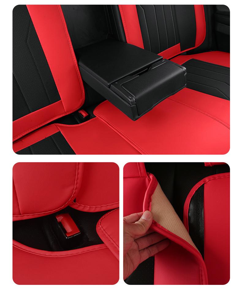 Universal Nappa Leather Car Seat Cushion and Cover - All-Season Full Surround Design