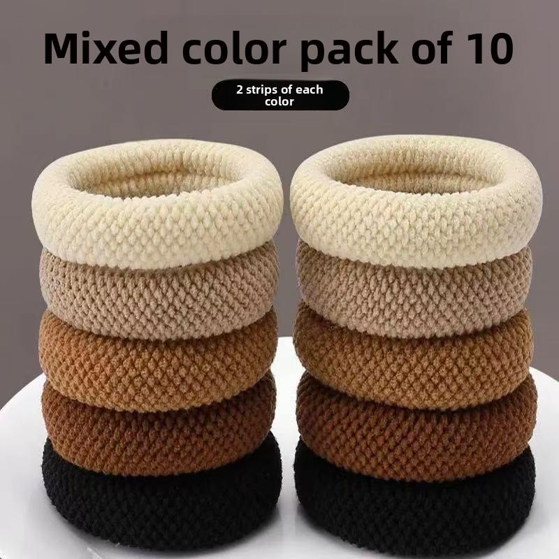 New Fine Textured Hair Tie, Highly Elastic, Seamless, Thickened and Widened, Stylish and Simple Ponytail Hair Accessory