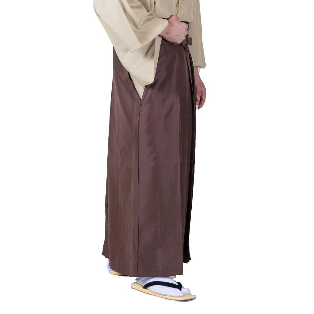 Hakama lavabilă pentru călărie [Kyoetsu], simplu, pentru bărbați (LL, Brown)
