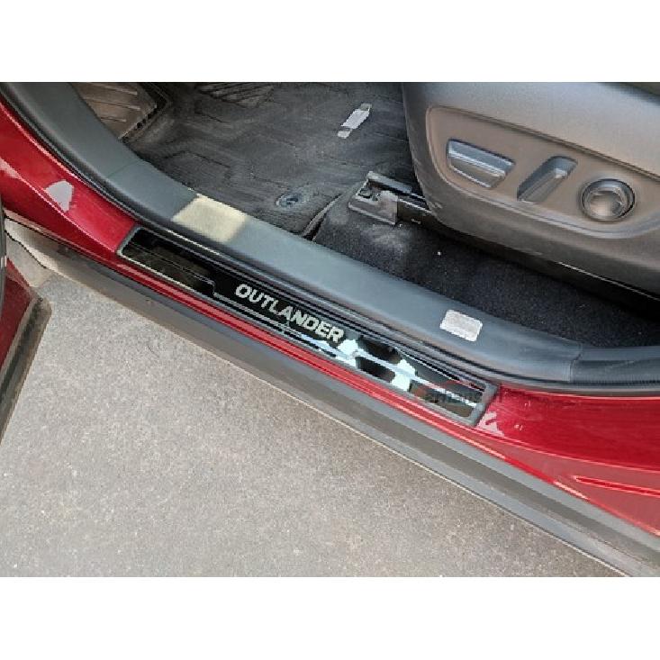 For Mitsubishi Outlander Accessories Protector Door Sill Scuff Plate Car Sticker