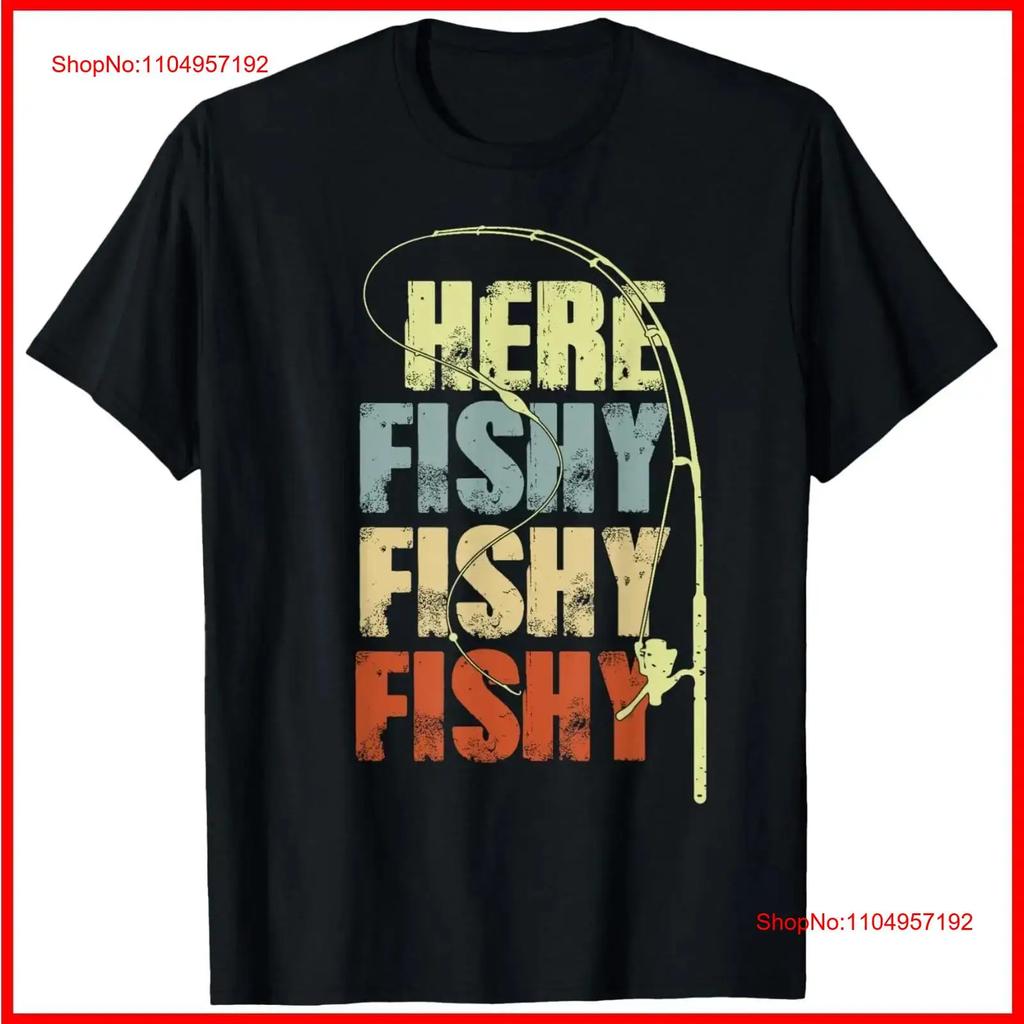 Here Fishy Fishy Fishy Retro Fishing T-shirt