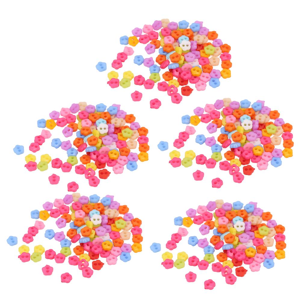 500 Pcs Mix Buttons Environmentally Friendly Materials Sturdy Candies Color Button for Clothing