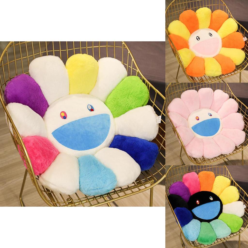 Colorful Takashi Murakami Rainbow Flower Pillow Plush Soft Toy For Kids And Collectors