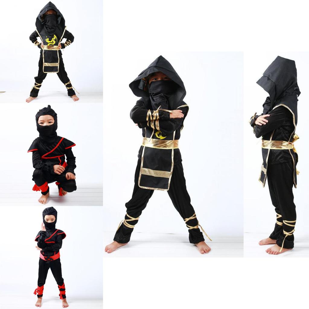 Soft Material Boys Kids Ninja Assassin Samurai Costume For Spring Summer Autumn