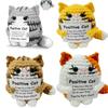 Cute  Positive Cat Emotional Support Crochet Animal Funny Gift Desk Decor Christmas Gift