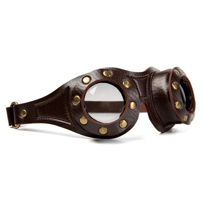 Man Halloween Cosplay Goggles Adult Party Gentleman Prop Glasses Funny Steam Punks Glasses LeathersSteampunk Accessories