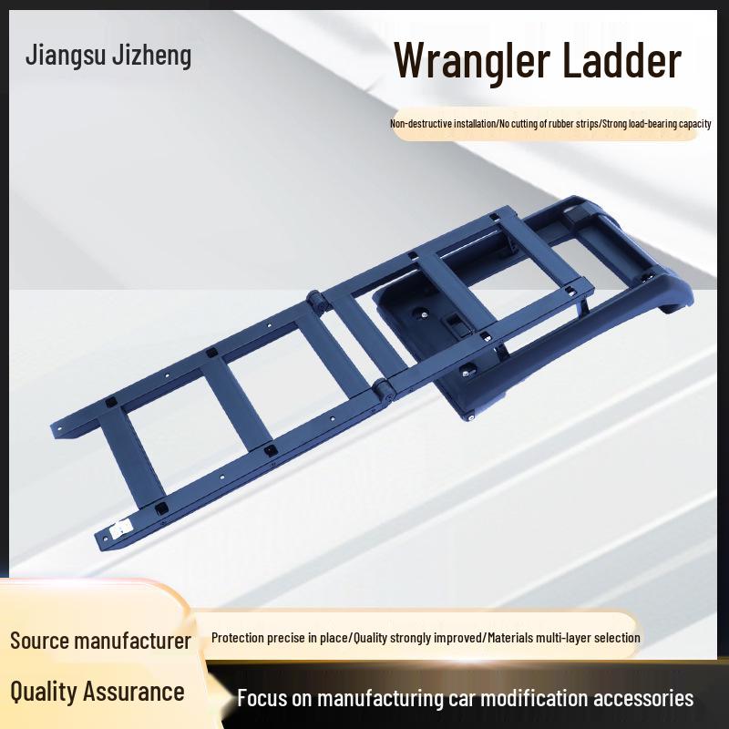 Dual-Sided Wrangler Climbing Ladder for Off-Road Vehicle Roof Racks