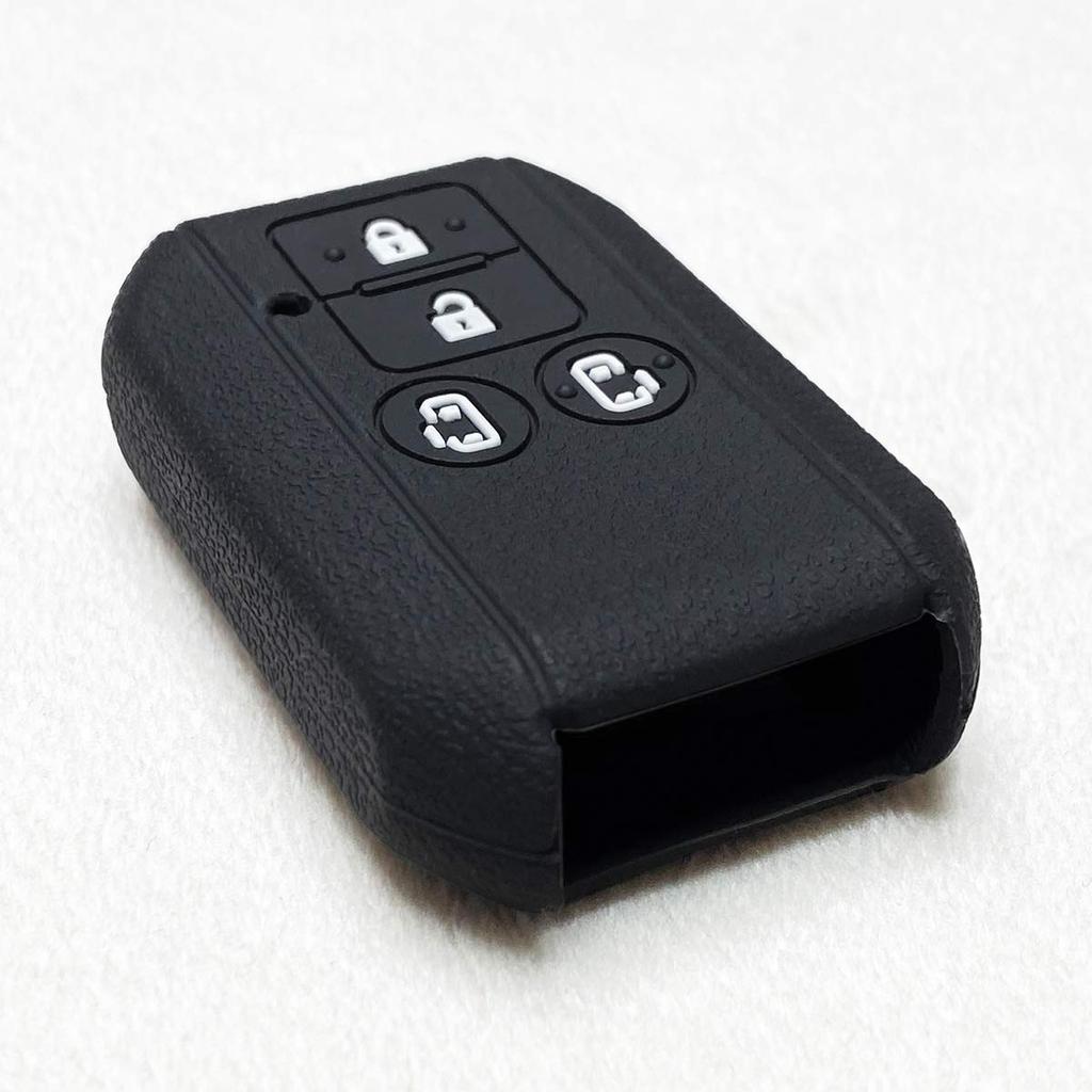 [IKT] Silicone Cover for Suzuki Car Smart Key Sliding Type 4 Buttons Black/New Spacia/New