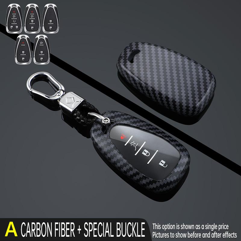 Custodia Cover Chiave Auto in Fibra di Carbonio Per Chevrolet Blazer Camaro Cruze Equinox Malibu Sonic Spark Traverse Trax Volt Accessori