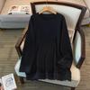 Plus Size Women's Knit Shirt, Round Neck, Loose Fit, Bust 150/160, Mid-Length