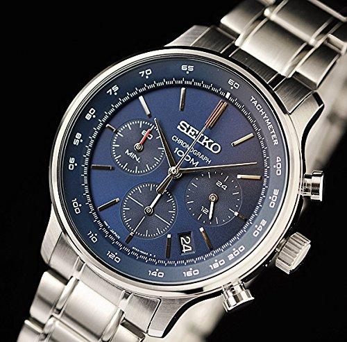 Seiko SSB163P1 Men's Blue Chronograph Watch, 100m Water Resistant, In Original Manufacturer's Box [Parallel Import]