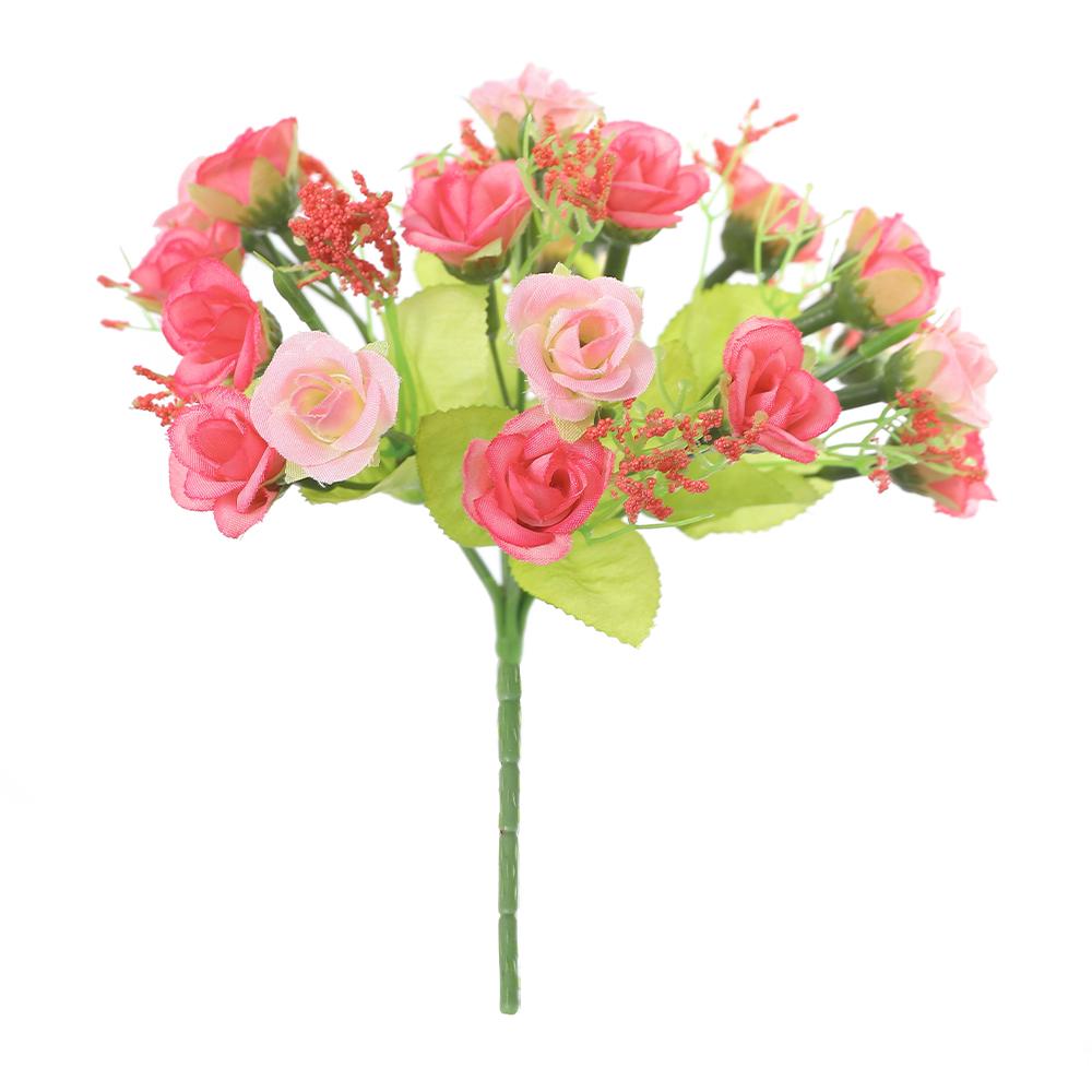 1Pcs Rose Head Artificial Silk Bouquet Home Restaurant Vase Decoration DIY Mother's Day Wedding Decor Bridal Holding Flowers