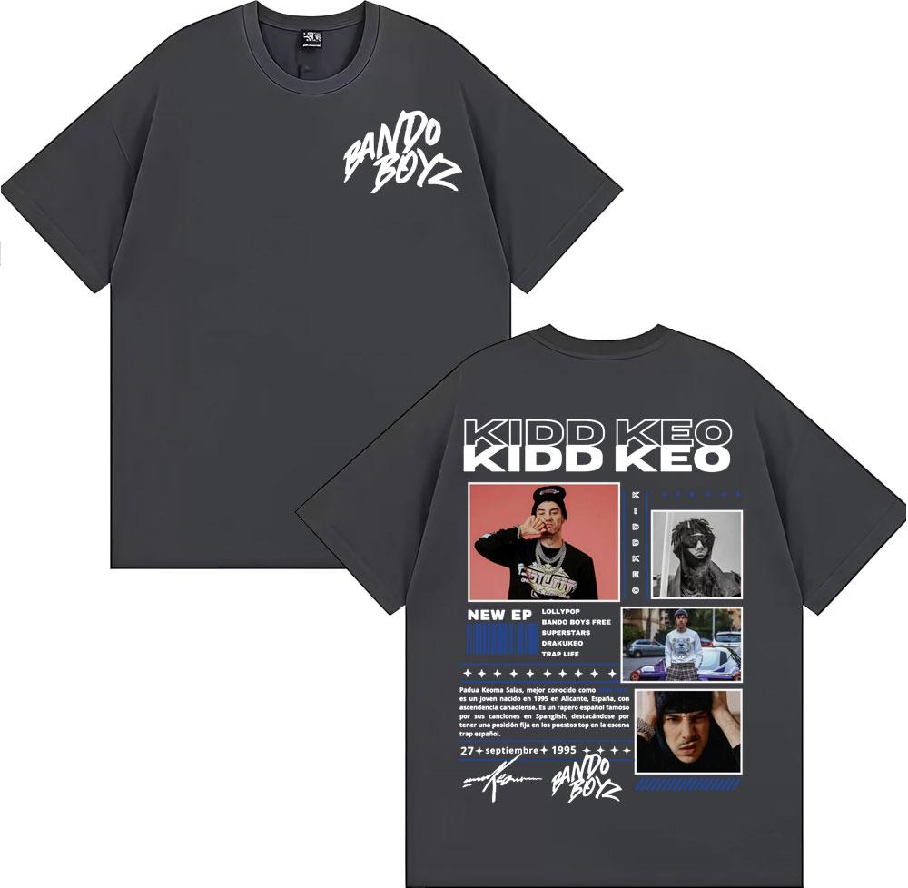 Rapper Kidd Keo Bando Boyz Tour 2025 Graphic T-shirts Men's Clothing Fashion High Street T Shirt Oversized Short Sleeve T-shirt