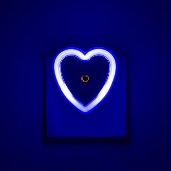 Light Sensor LED Heart Shaped US Plug-in Night Lamp for