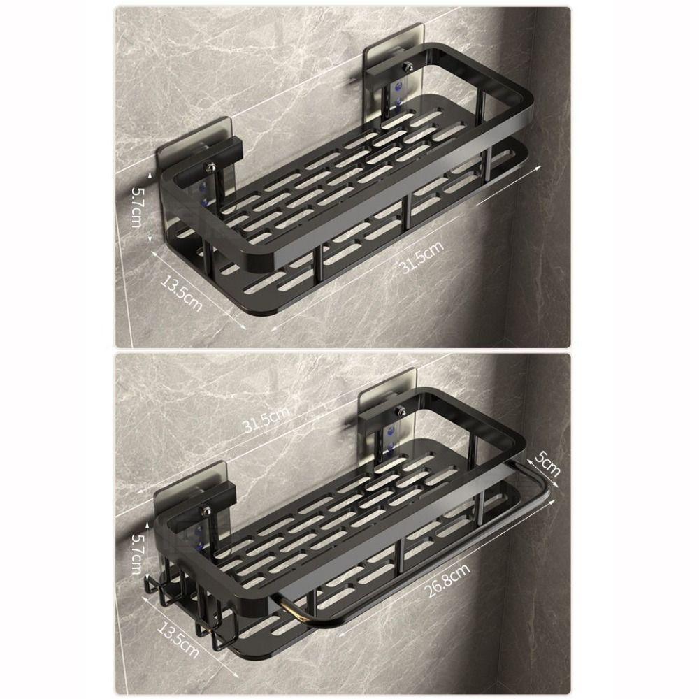 Cu cârlig fix Organizator de duș Montat pe perete Raft de duș Raft de depozitare multifuncțional Baie