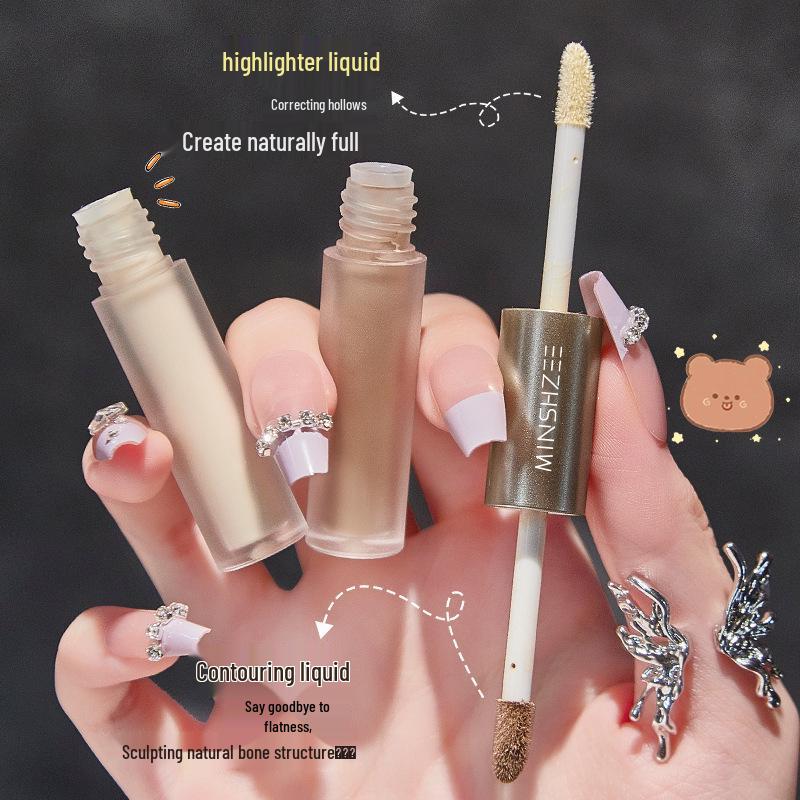 Dual-Ended Contour & Highlight Stick: Under-eye Concealer, Matte Face & Nose Shadow Pen