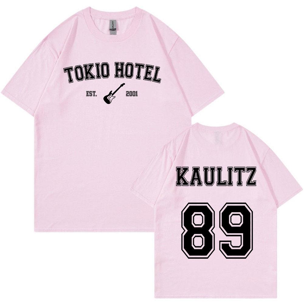 Rock Band Tokio Hotel Kaulitz Tričko Pánská Móda Neformální Tričko s krátkým rukávem Hip Hop Punk Trička nadměrné velikosti Unisex Streetwear