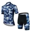 2022 New Camouflage Team Triathlon Cycling Jersey Set Bicycle Clothing Men's Wear Breathable Short Sleeve Shirt Bike Bib Shorts