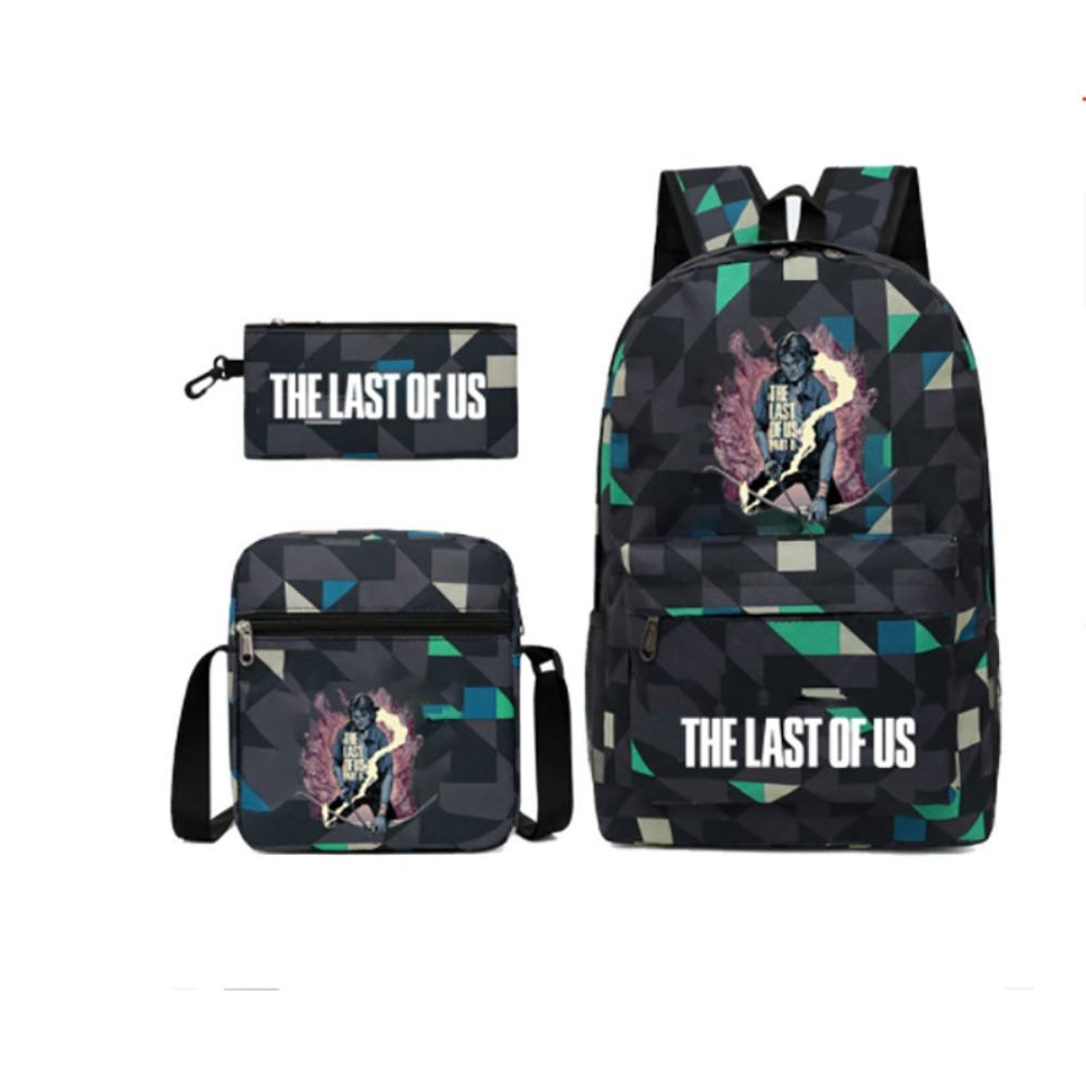 2023 Film and Television Peripheral Printed School Bag 3-piece Casual Pencil Bag Shoulder Bag Double Shoulder Back