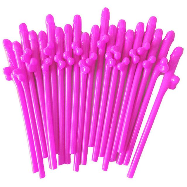 10Pcs Pack of 10 Hen Night Party Accessories Plastic Willy Dick Dickie Straws