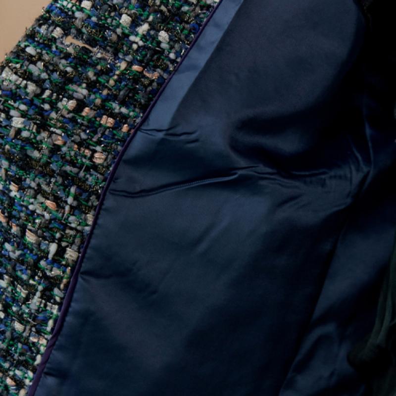 Maxza Glitter Mix Out Pocket No Collar Tweed Jacket Cd03qj300on