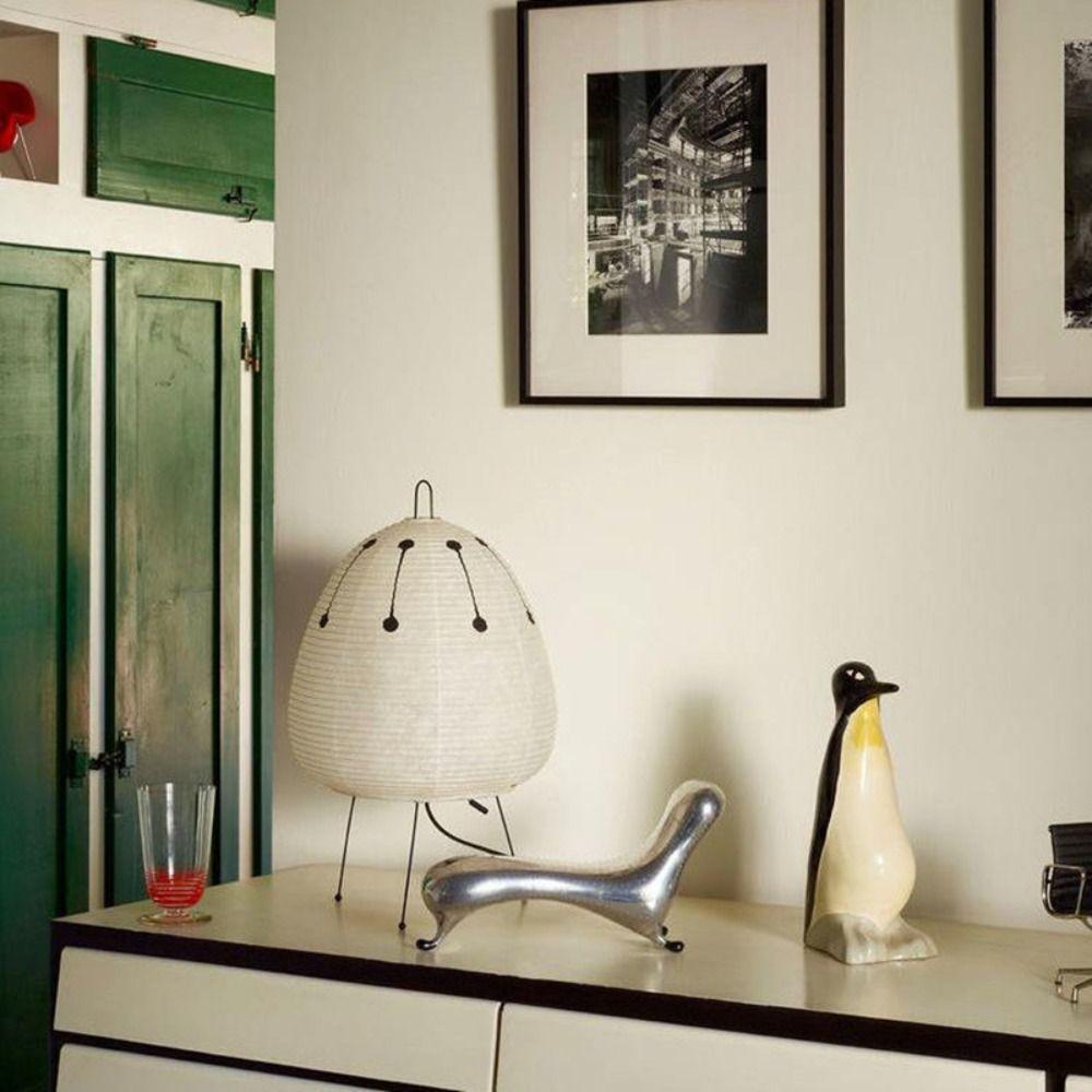 Modern Rice Paper Lantern Tricolor Dimming Night Light Tripod Floor Lamp  Hotel Homestay