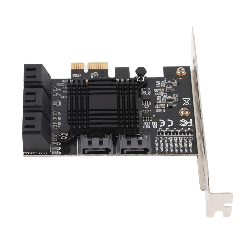 PCIE Expansion Card 8 Ports Stable Heat Dissipation Convenient Practical Compact Computer Supplies