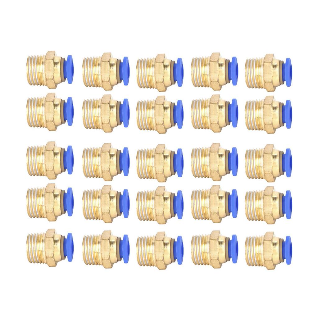 25 Peças Conector Rápido Pneumático de Encaixe Macho Adaptador pc602 G14