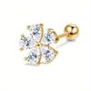 Drperfect Stainless Steel 16G Cartilage Earrings Studs Tragus Couch Helix Piercing Jewelry Flower Leaf Cartilage Helix Earrings