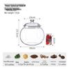 Bocal de stockage alimentaire sphérique en PC transparent de 10,8 L