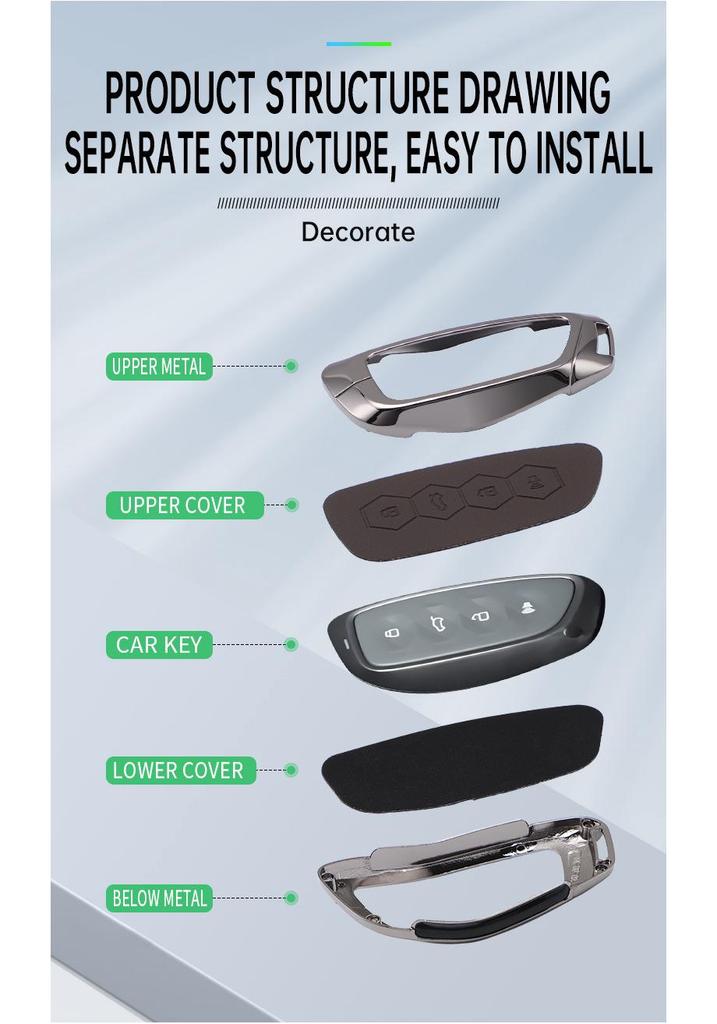 Compatible with Haval Big Dog, H6, Hi4, H9, Menglong, Xiaolong Max Key Case – Second Gen, Model 25 Car Shell Buckle