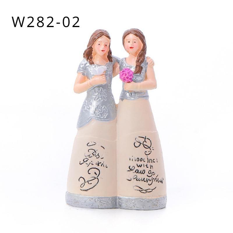 Great Friend Friendship Prayer Angel Girl Resin Decoration Sculpture Garden Flower Fairy Crafts