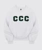 CONCEPTCOLLEGE Ccc Green Patch Sweatshirt_White [Unisex]