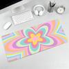 Aesthetic Rainbow Wavy Star MousePad Large Computer Office Game Table Mat Rubber Anti-slip Stitched Keyboard Mat 90x40 Desk Pad