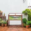Raised Garden Bed Made of Wood Cold Frame 90 X 50 X 93 Cm Growing Table with Cover Weatherproof Herb Bed Planter Box for Garden