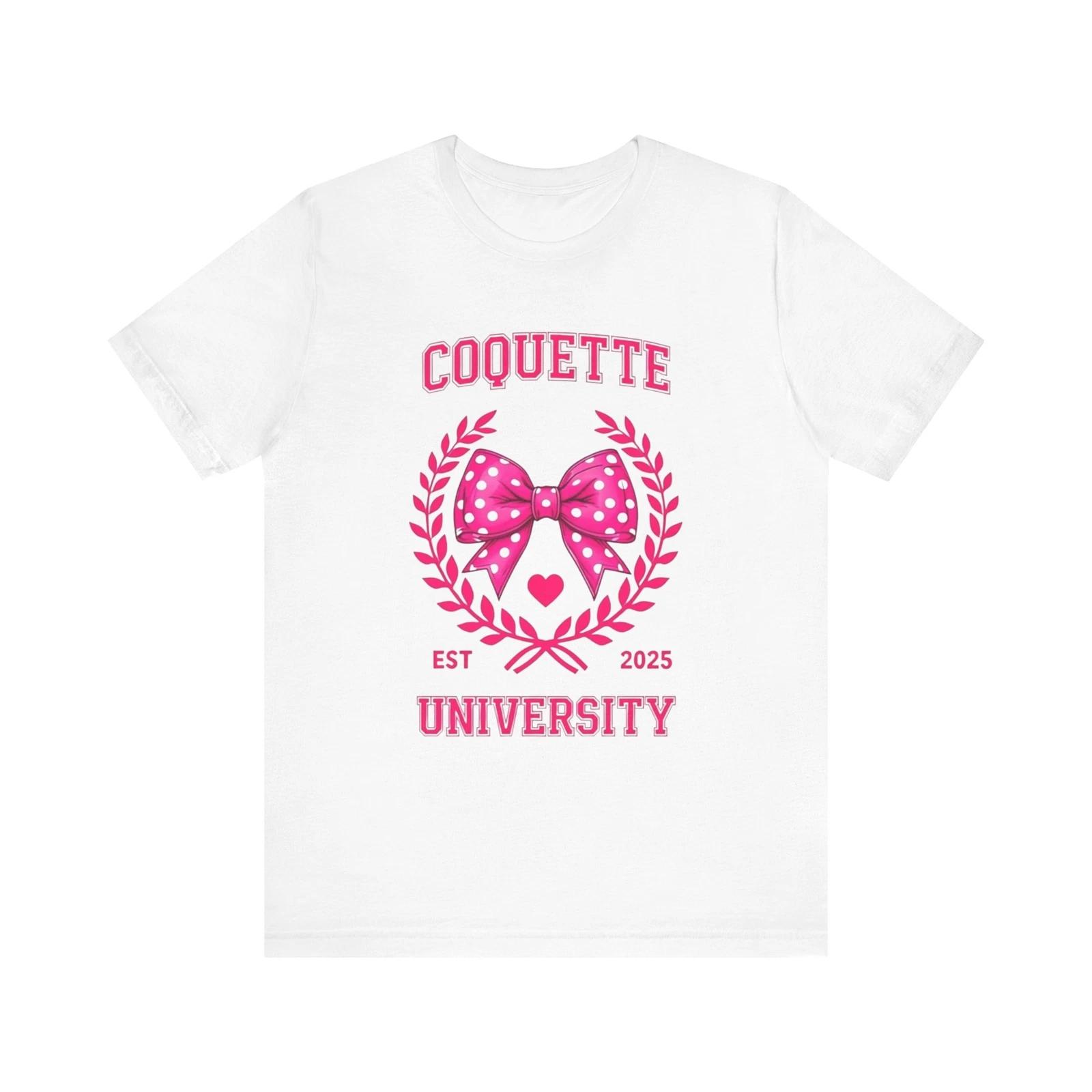 

Coquette University Logo Tee, College Graphic T shirt, Unisex Jersey Shirt, 4XL