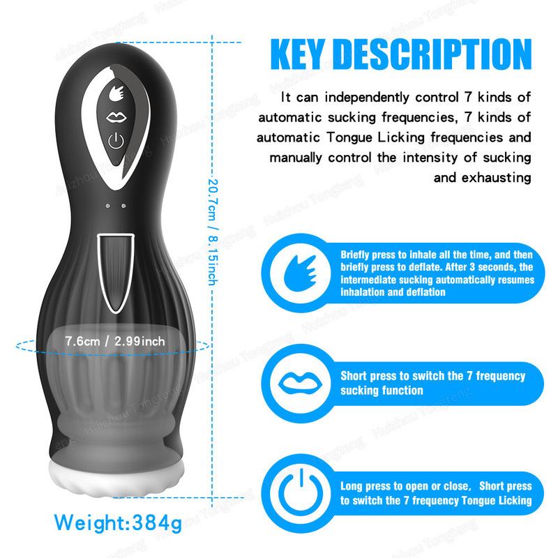 Male Glan Massager Penis Stimulator Penis Vibrator Delay Stamina Trainer Vibrator Oral Climax Masturbator Sex Toys for Men