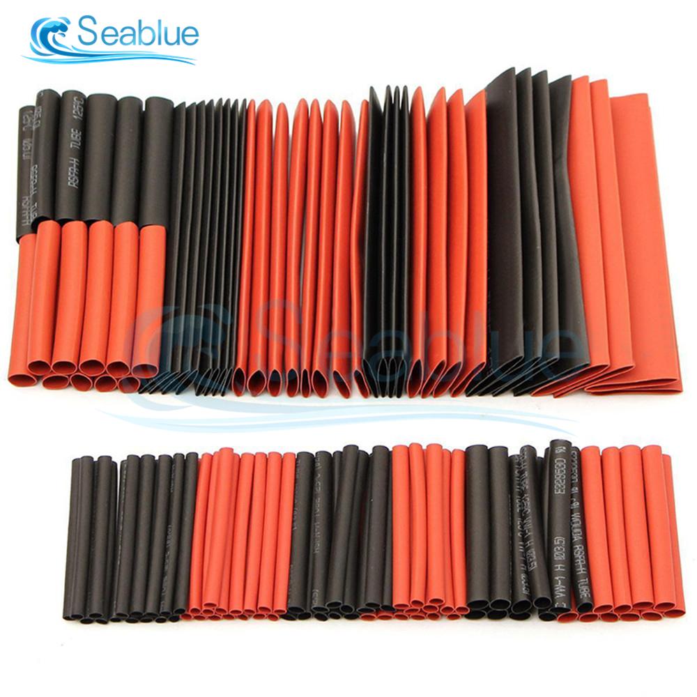 127 Pcs Heat Shrink Sleeving Tube Tube Assortment Kit Electrical Connection Electrical Wire Wrap Cable Waterproof Shrinkage 2:1
